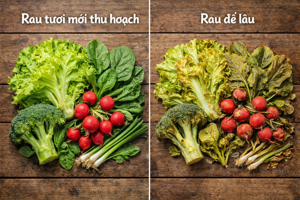 cách phân biệt rau sạch và rau không rõ nguồn gốc