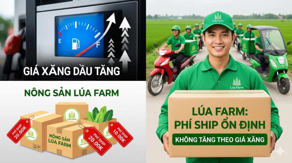 Phí ship rau sạch có tăng theo giá xăng? Khám phá mức phí ổn định tại Lúa Farm và cách tiết kiệm chi phí giao rau mỗi ngày.